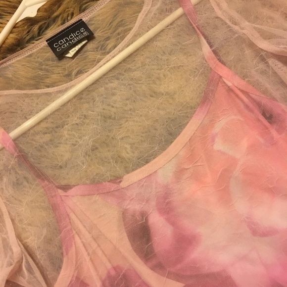 Candice Candice LA sheer top over attached tank - Picture 6 of 9